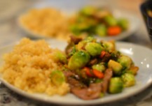 Asian Infusion Brussels Sprouts and Steak Stir Fry Recipe