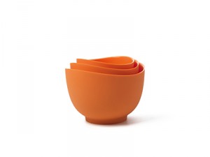 Orange iSi Mixing Bowl Set Stacked