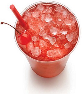 Ice in Red Drink