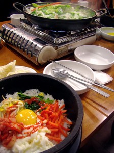 Large, family-style meal