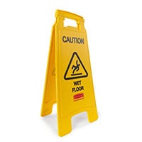 Two-Sided Caution Sign