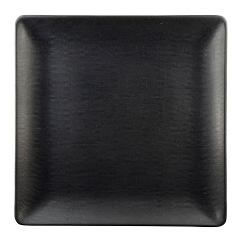 Black Square Melamine Plate