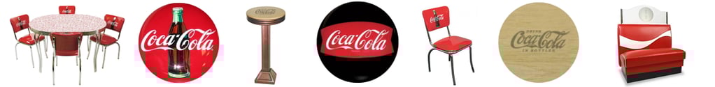 Vitro's Coca-Cola line includes retro and modern dining furniture.