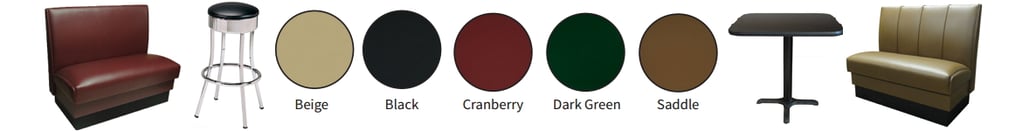 Vitro's Econo line includes booths, chairs, and tables in several popular colors.