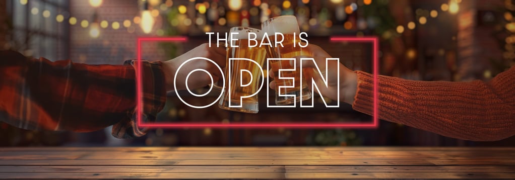 The bar is open