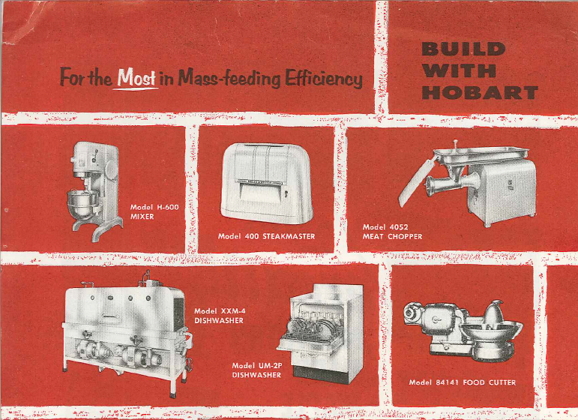 A snippet of a 1960's magazine ad for Hobart equipment.