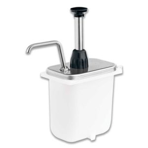 Server Stainless Steel 2 oz. Inset Pump with Lid for 11 Qt