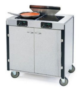 Cooking cart with burners