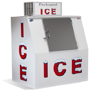 Outdoor Slanted One Door Leer Ice Merchandiser