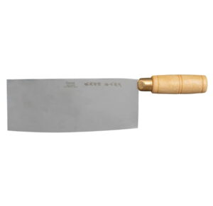 cleaver with wooden handle and brass bolster
