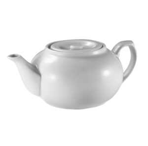 white porcelain teapot with lid