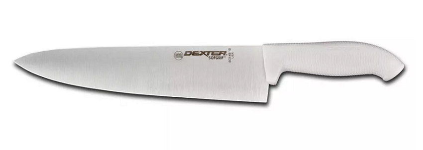 Dexter Russell SofGrip chef's knife with white poly handle