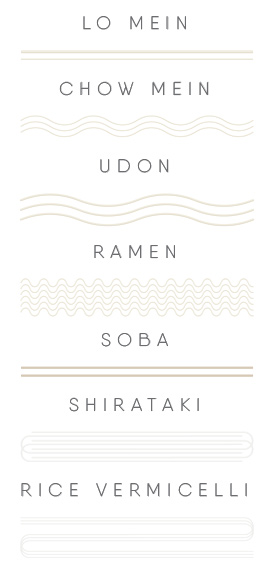 Types of Pasta - Asian Noodles
