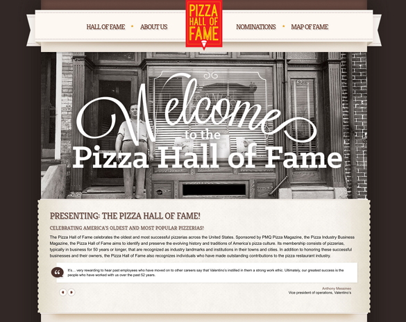 Pizza Hall of Fame Website