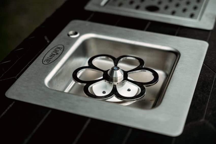 Krowne mobile bar glass chiller closeup