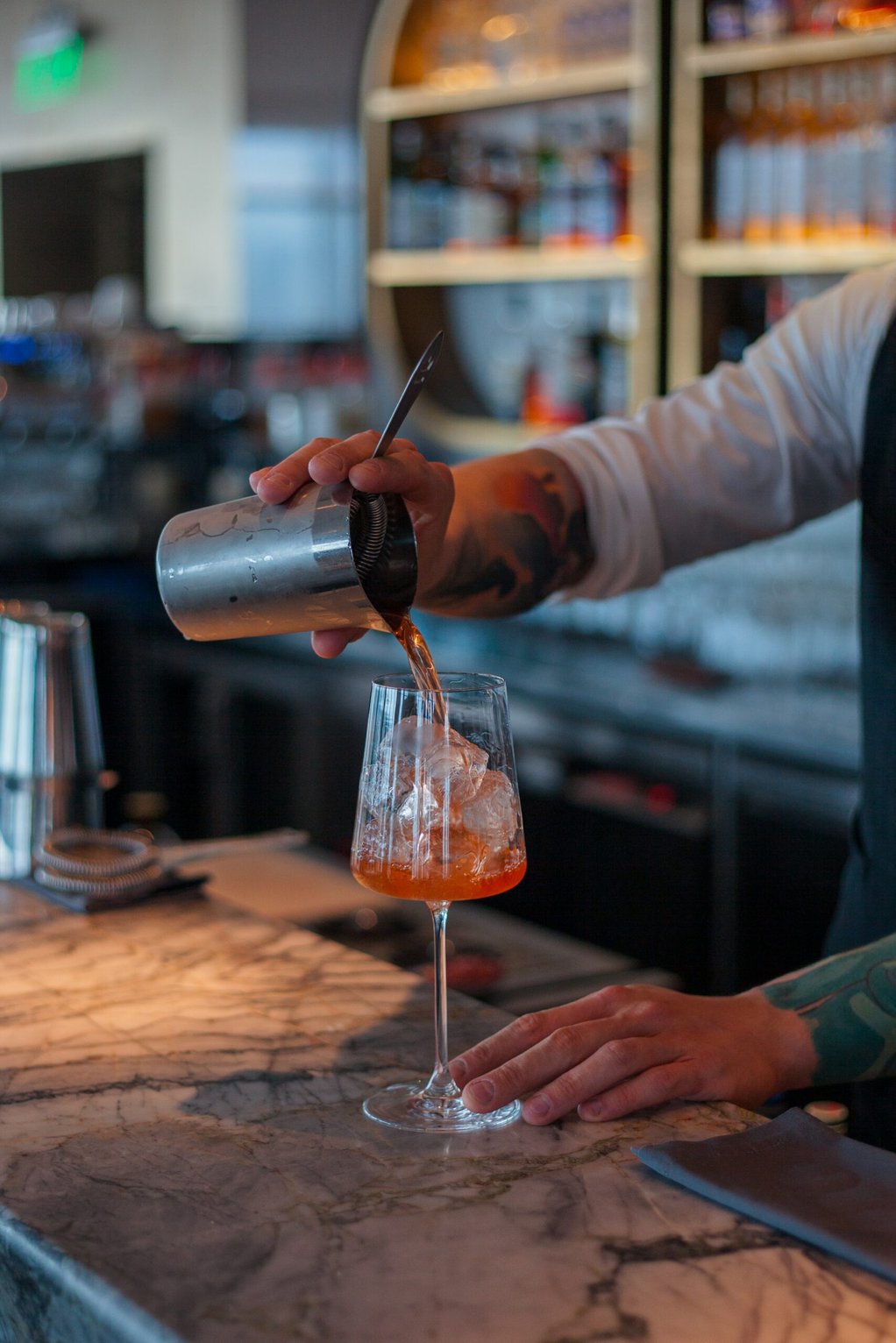 Bartender Making Drink