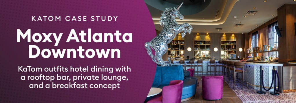 KaTom helps bring a rooftop bar and breakfast concept to Moxy Atlanta Downtown hotel.