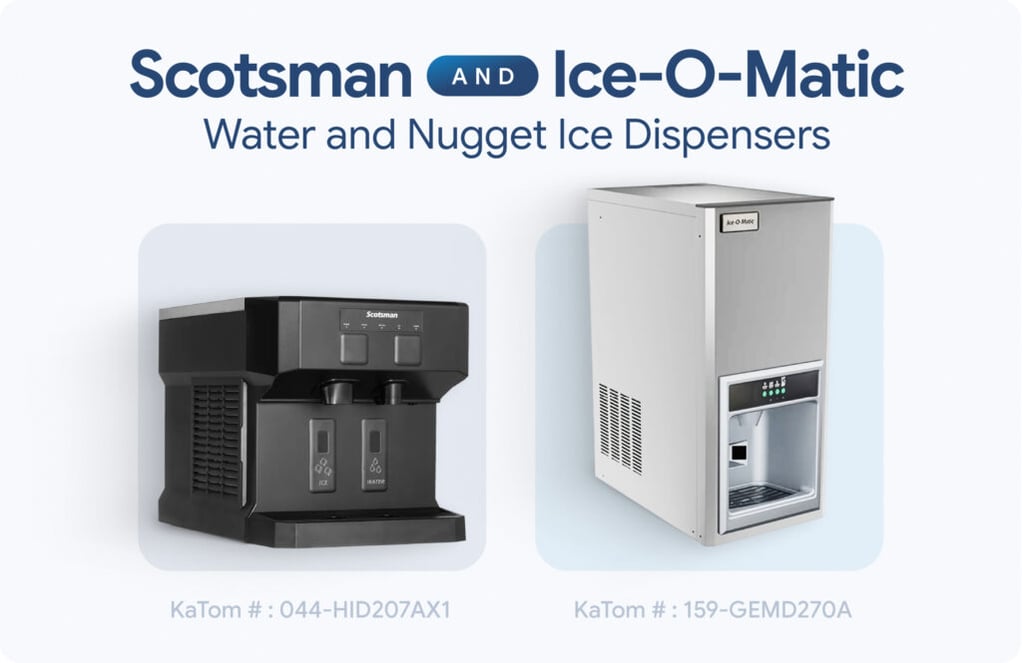 Scotsman and Ice-O-Matic nugget ice dispensers