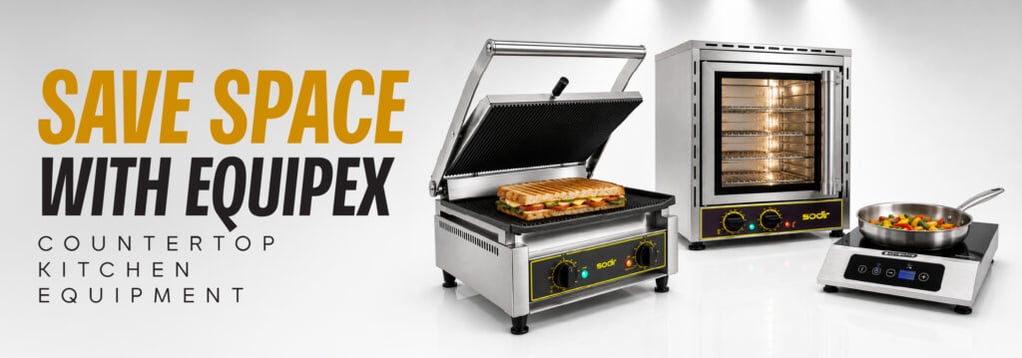 Save space with Equipex Countertop Kitchen Equipment