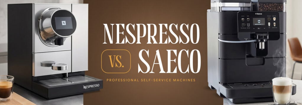 Nespresso vs. Saeco professional self-service coffee machines