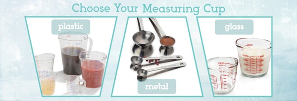 Measuring Cups: Plastic vs. Metal vs. Glass Icon
