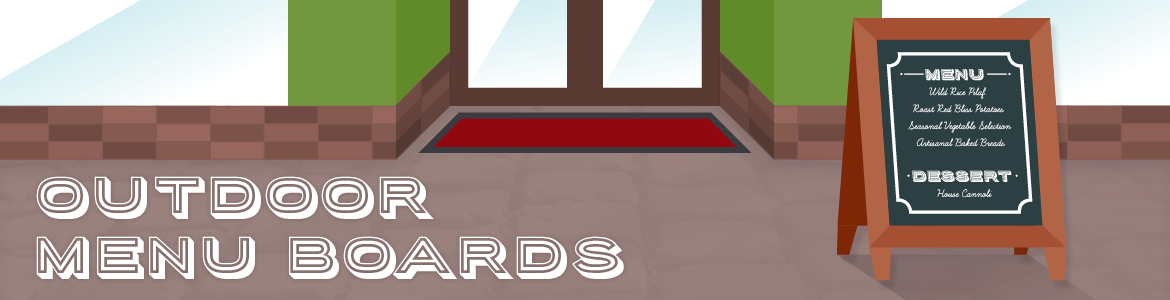 Sidewalk Advertising with Outdoor Menu Boards