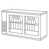 Types of Refrigeration Illustration: Back Bar Cooler
