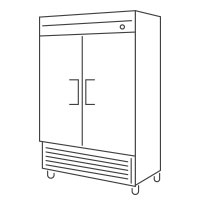 Types of Refrigeration Illustration: Reach-in Refrigerator