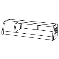 Types of Refrigeration Illustration: Sushi Display Cases