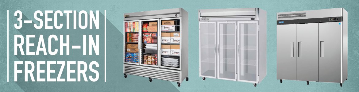 Organize Your Frozen Food with a 3-Section Reach-In Freezer