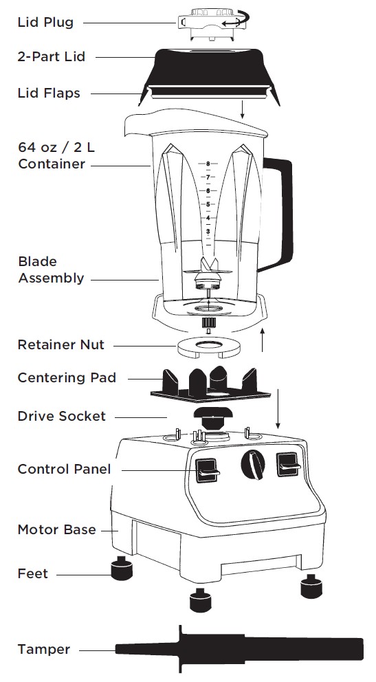 Vitamix Blender Parts Diagram