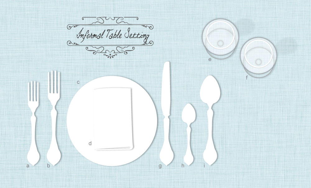 informal table setting