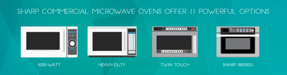 Sharp commercial microwave ovens offer 11 powerful options