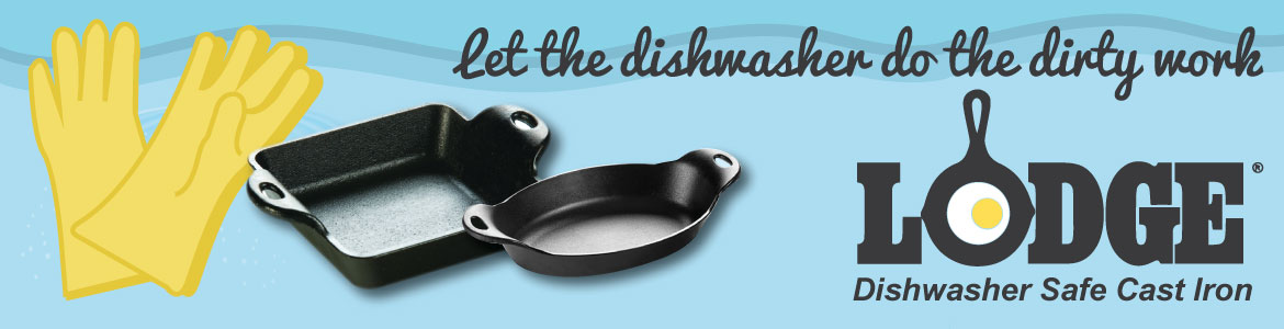 Lodge Heat-Treated Cast Iron Is Dishwasher-Safe